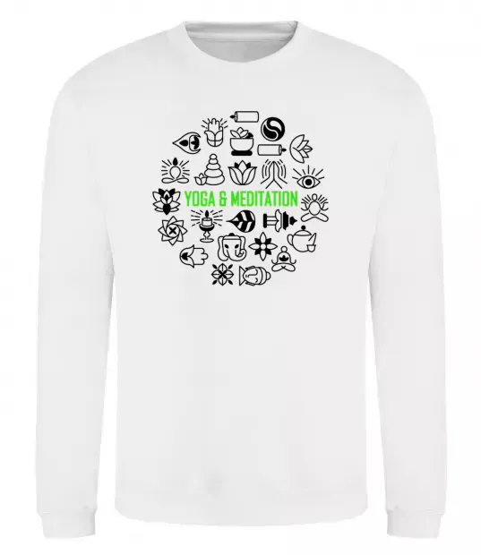 Свитшот Yoga meditation Белый фото