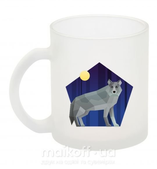 Чашка стеклянная Волк и луна Фроузен фото