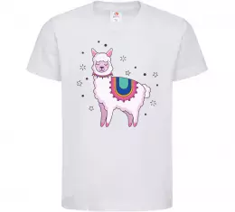 Детская футболка Alpaca stars Белый фото
