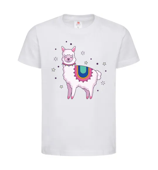 Детская футболка Alpaca stars Белый фото