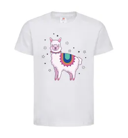 Детская футболка Alpaca stars Белый фото