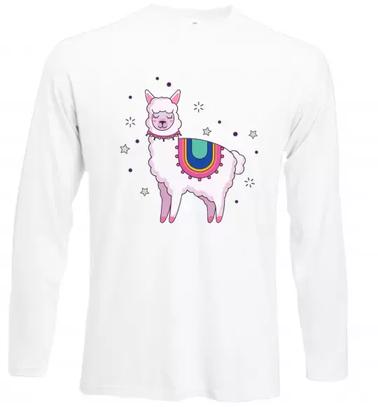Лонгслив Alpaca stars Белый фото