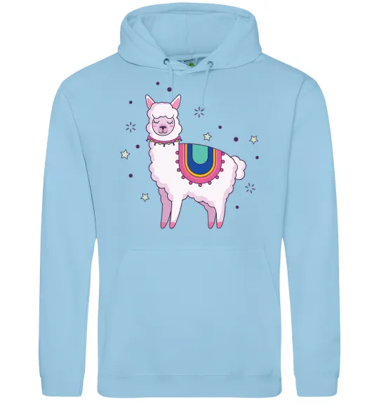 Жіноча толстовка (худі) Alpaca stars Блакитний фото