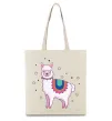 Еко-сумка Alpaca stars Бежевий фото
