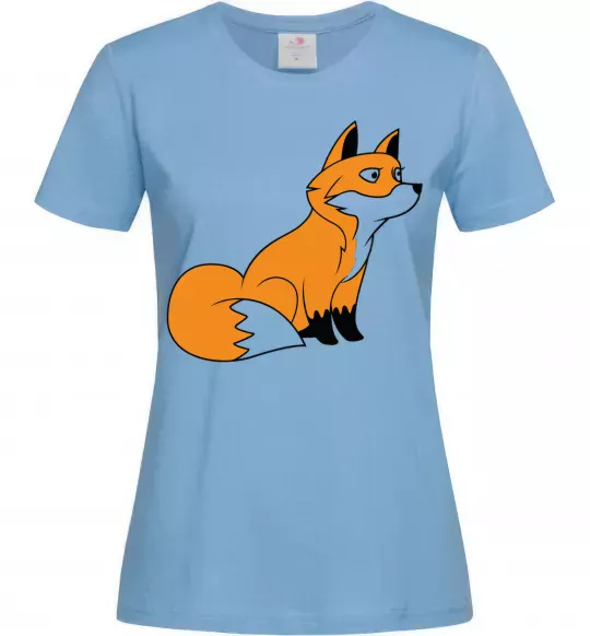 Жіноча футболка Лисичка Блакитний фото
