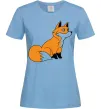 Жіноча футболка Лисичка Блакитний фото