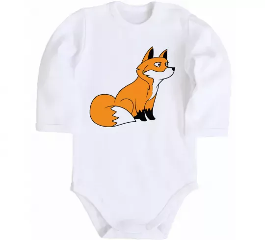 Детский боди Лисичка Белый фото