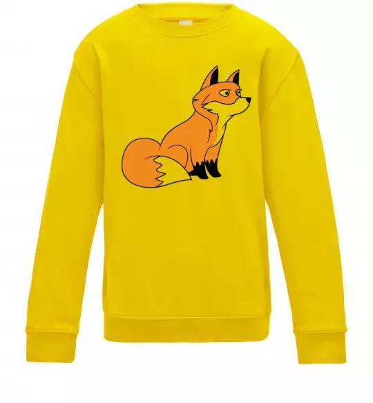 Детский Свитшот Лисичка Солнечно желтый фото