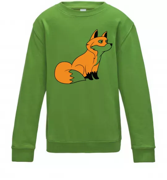 Детский Свитшот Лисичка Лаймовый фото