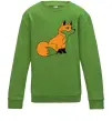 Детский Свитшот Лисичка Лаймовый Детский Свитшот Лисичка Лаймовый фото