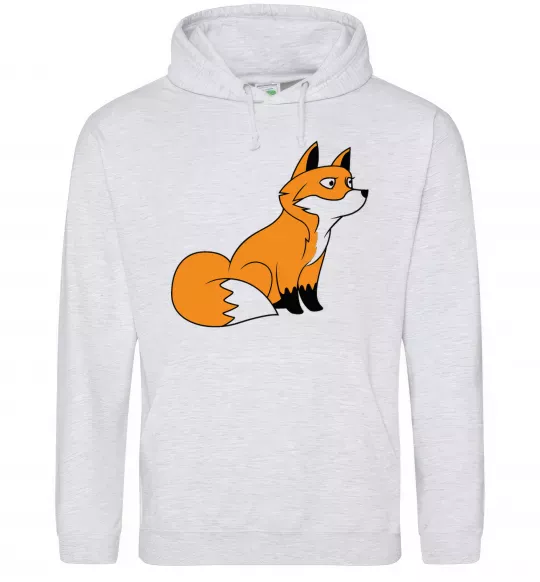 Жіноча толстовка (худі) Лисичка Сірий меланж фото