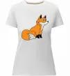 Жіноча преміум футболка Лисичка Білий фото