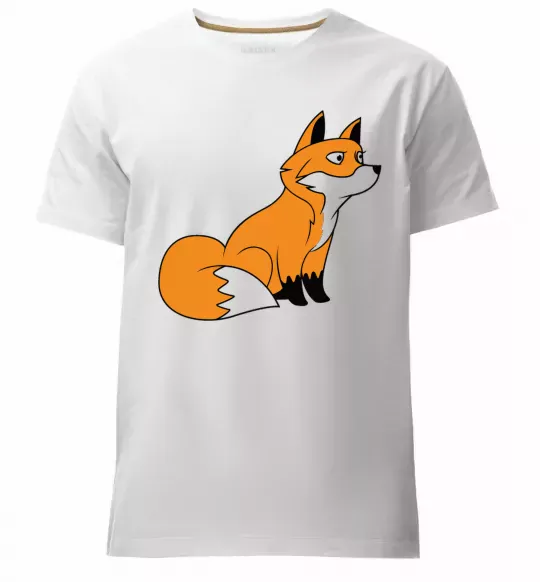 Чоловіча преміум футболка Лисичка Білий фото