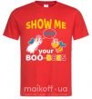 Мужская футболка Show me your boo-bees boo Красный фото