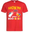 Мужская футболка Show me your boo-bees boo Красный фото