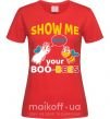 Женская футболка Show me your boo-bees boo Красный фото