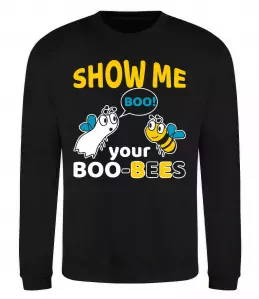 Світшот Show me your boo-bees boo Чорний фото