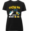Жіноча преміум футболка Show me your boo-bees boo Чорний фото