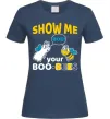 Женская футболка Show me your boo-bees boo Темно-синий фото
