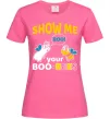 Женская футболка Show me your boo-bees boo Ярко-розовый фото