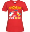 Женская футболка Show me your boo-bees boo Красный фото