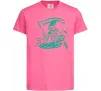 Детская футболка Death eat pizza Ярко-розовый фото