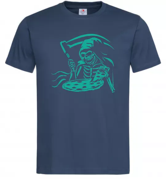 Чоловіча футболка Death eat pizza Темно-синій фото