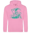Мужская толстовка (худи) Death eat pizza Розовый фото