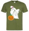Мужская футболка Пес з паучком Оливковый Мужская футболка Пес з паучком Оливковый фото