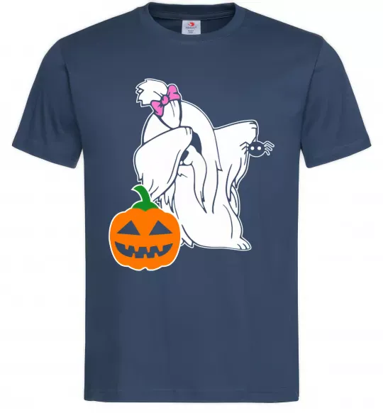 Мужская футболка Пес з паучком Темно-синий фото