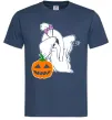 Мужская футболка Пес з паучком Темно-синий Мужская футболка Пес з паучком Темно-синий фото