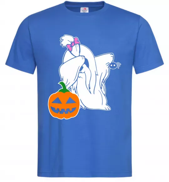 Мужская футболка Пес з паучком Ярко-синий фото