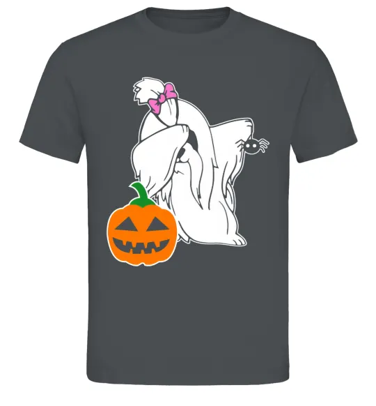 Мужская футболка Пес з паучком Графит фото