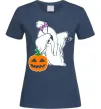 Жіноча футболка Пес з паучком Темно-синій Жіноча футболка Пес з паучком Темно-синій фото