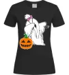 Жіноча футболка Пес з паучком Чорний Жіноча футболка Пес з паучком Чорний фото