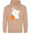 Женская толстовка (худи) Пес з паучком Песочный фото