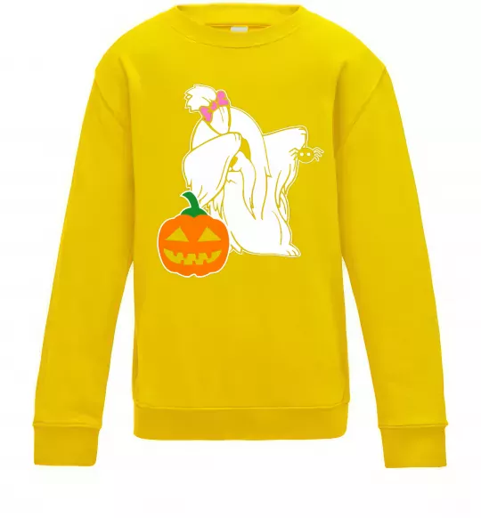 Дитячий світшот Пес з паучком Сонячно жовтий фото