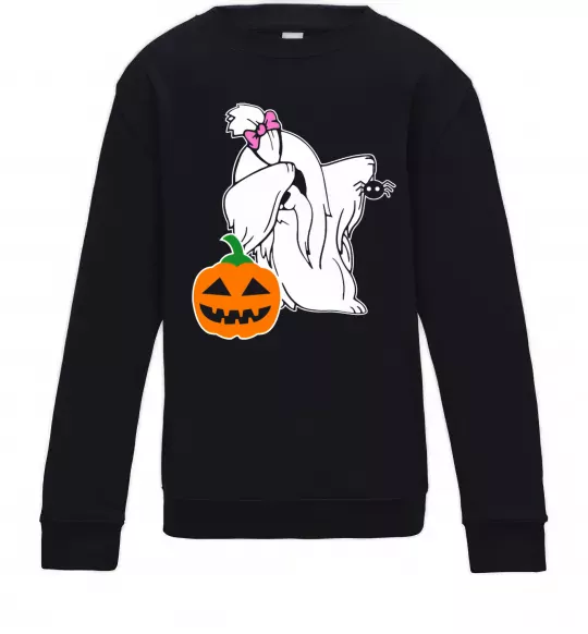 Дитячий світшот Пес з паучком Чорний фото