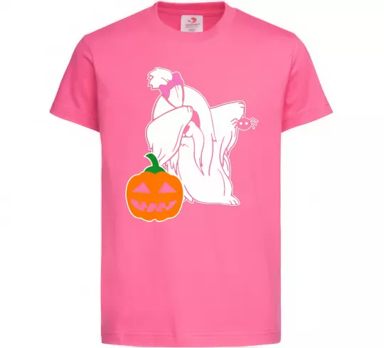 Детская футболка Пес з паучком Ярко-розовый фото