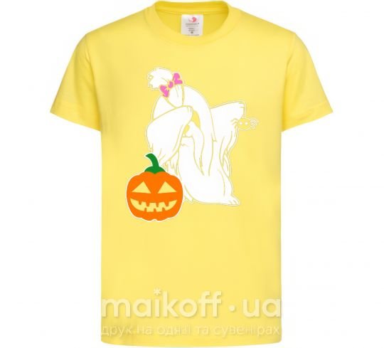Детская футболка Пес с паучком Лимонный фото