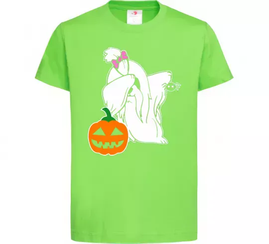 Детская футболка Пес з паучком Лаймовый фото