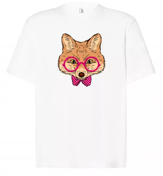 Футболка Оверсайз Ввічливий лис Белый фото