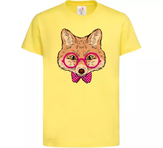 Детская футболка Ввічливий лис Лимонный фото