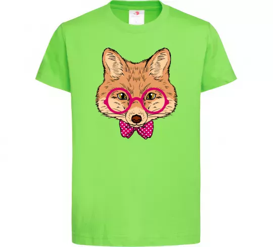 Детская футболка Ввічливий лис Лаймовый фото