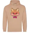 Женская толстовка (худи) Ввічливий лис Песочный фото