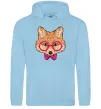 Жіноча толстовка (худі) Ввічливий лис Блакитний фото