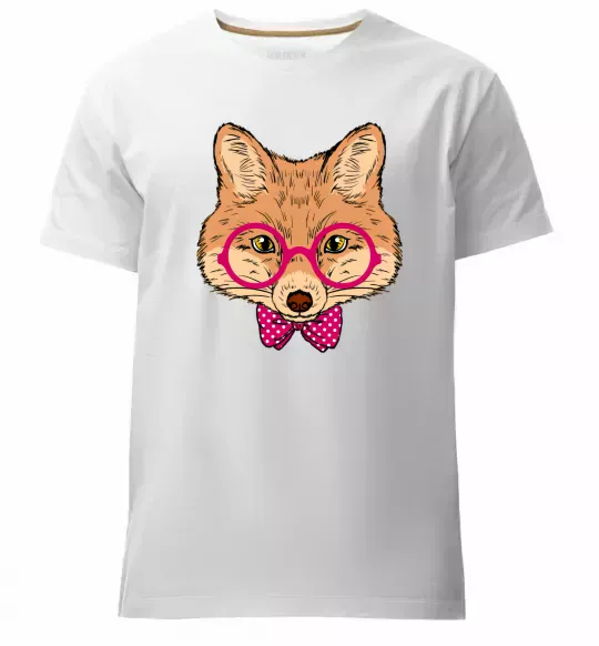 Чоловіча преміум футболка Ввічливий лис Білий фото