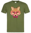 Чоловіча футболка Ввічливий лис Оливковий фото