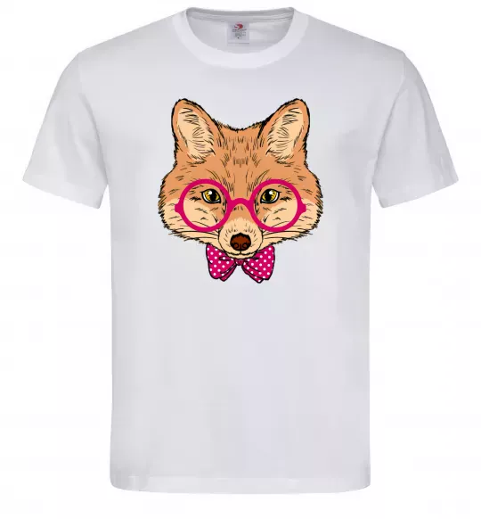 Чоловіча футболка Ввічливий лис Білий фото