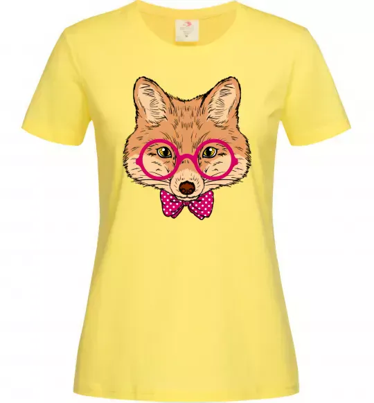Женская футболка Ввічливий лис Лимонный фото